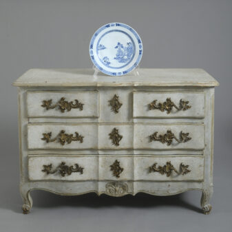Grey painted louis xv style rococo commode