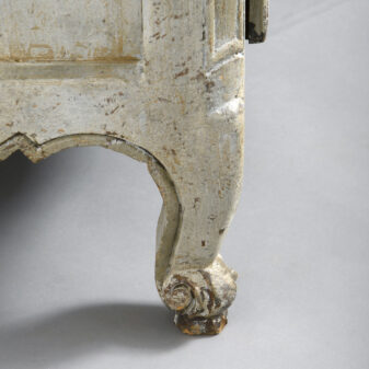 Grey painted louis xv style rococo commode