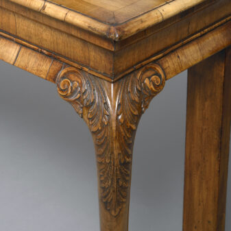 Pair of 19th century walnut pier tables