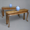 Pair of 19th century walnut pier tables