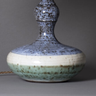 Mid-20th Century Studio Pottery Vase Lamp