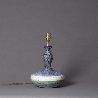 Mid-20th century studio pottery vase lamp