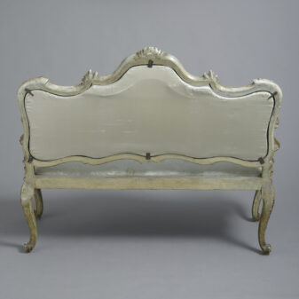 Mid-18th century rococo canapé and open armchair