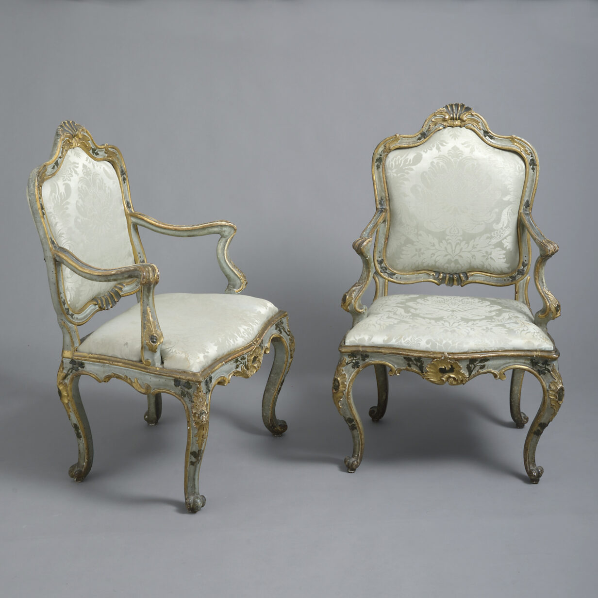 Mid-18th Century Rococo Canapé and Open Armchairs
