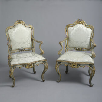 Mid-18th Century Rococo Canapé and Open Armchairs