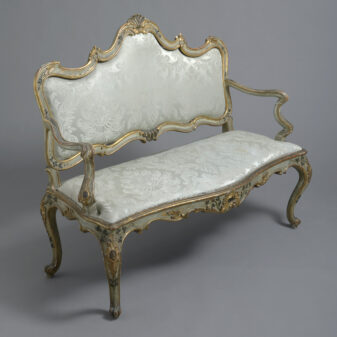 Mid-18th Century Rococo Canapé and Open Armchair