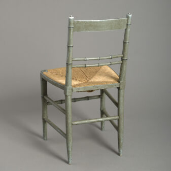 Pair painted regency side chiars