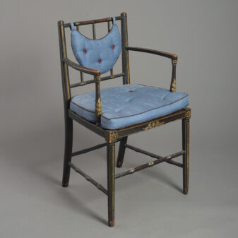 Early nineteenth century regency period armchair