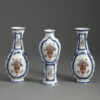 Garniture of three qianlong vases