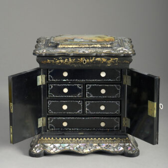 19th century victorian period mother of pearl sewing box