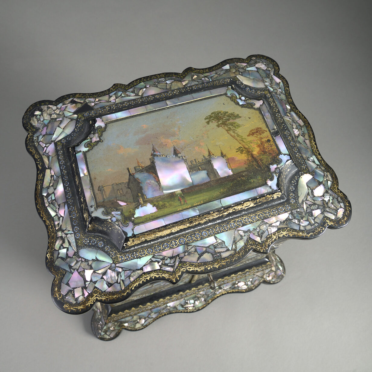 19th Century Victorian Period Mother of Pearl Sewing Box