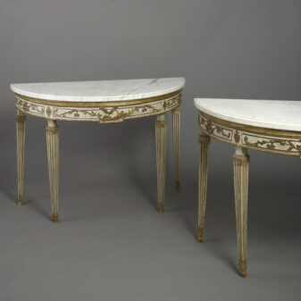 Pair of important late 18th century console tables
