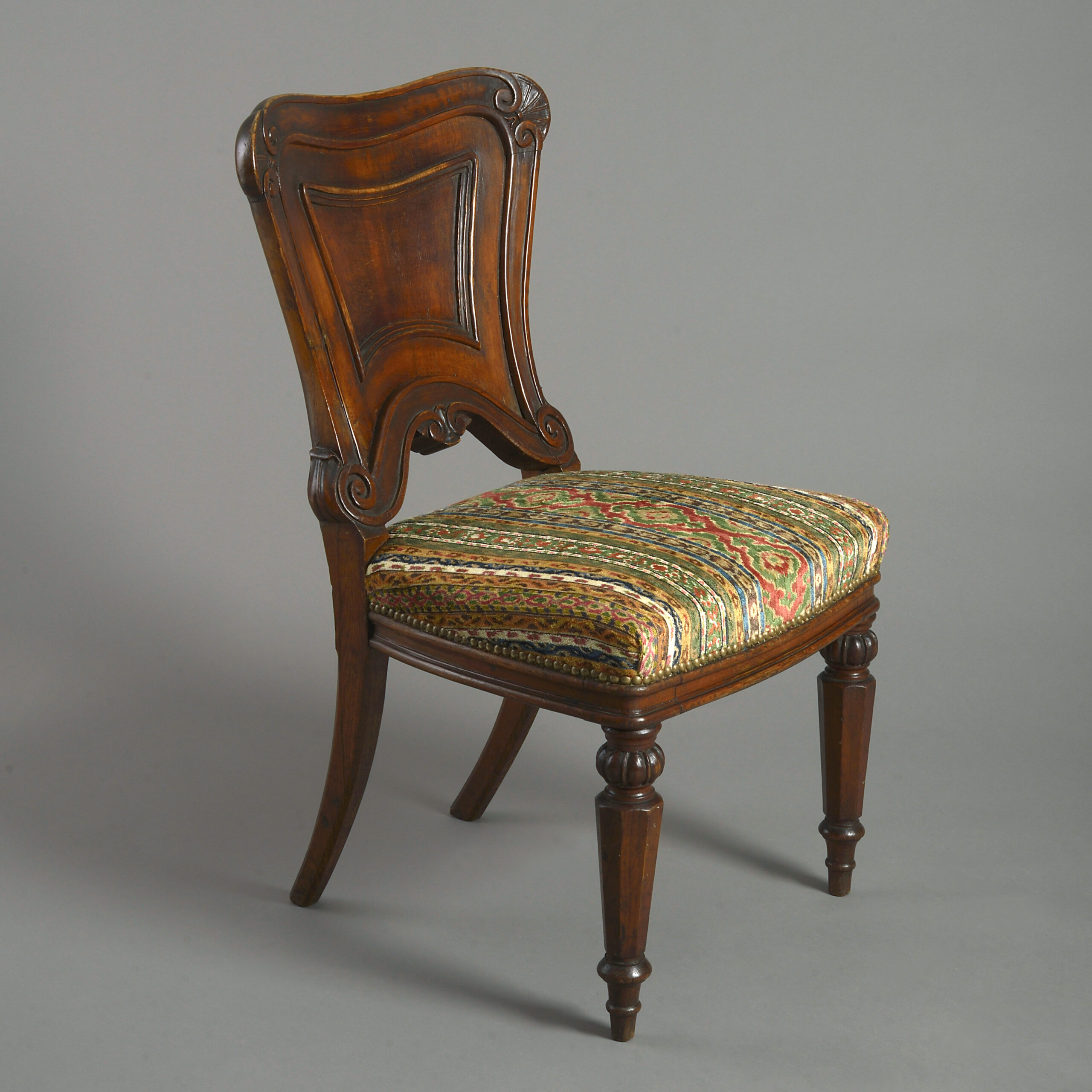 mid19th century victorian period oak side chair