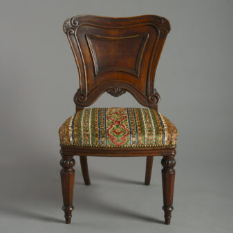 Mid-19th century victorian period oak side chair
