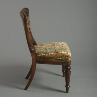 Mid-19th century victorian period oak side chair