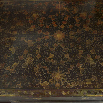 Early 20th century chinese export black lacquer desk