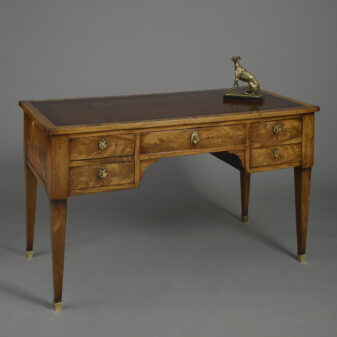 Late 18th century mahogany bureau plat
