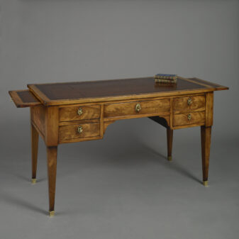 Late 18th century mahogany bureau plat