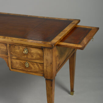 Late 18th century mahogany bureau plat