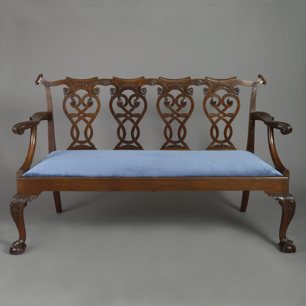 19th century george iii style mahogany settee