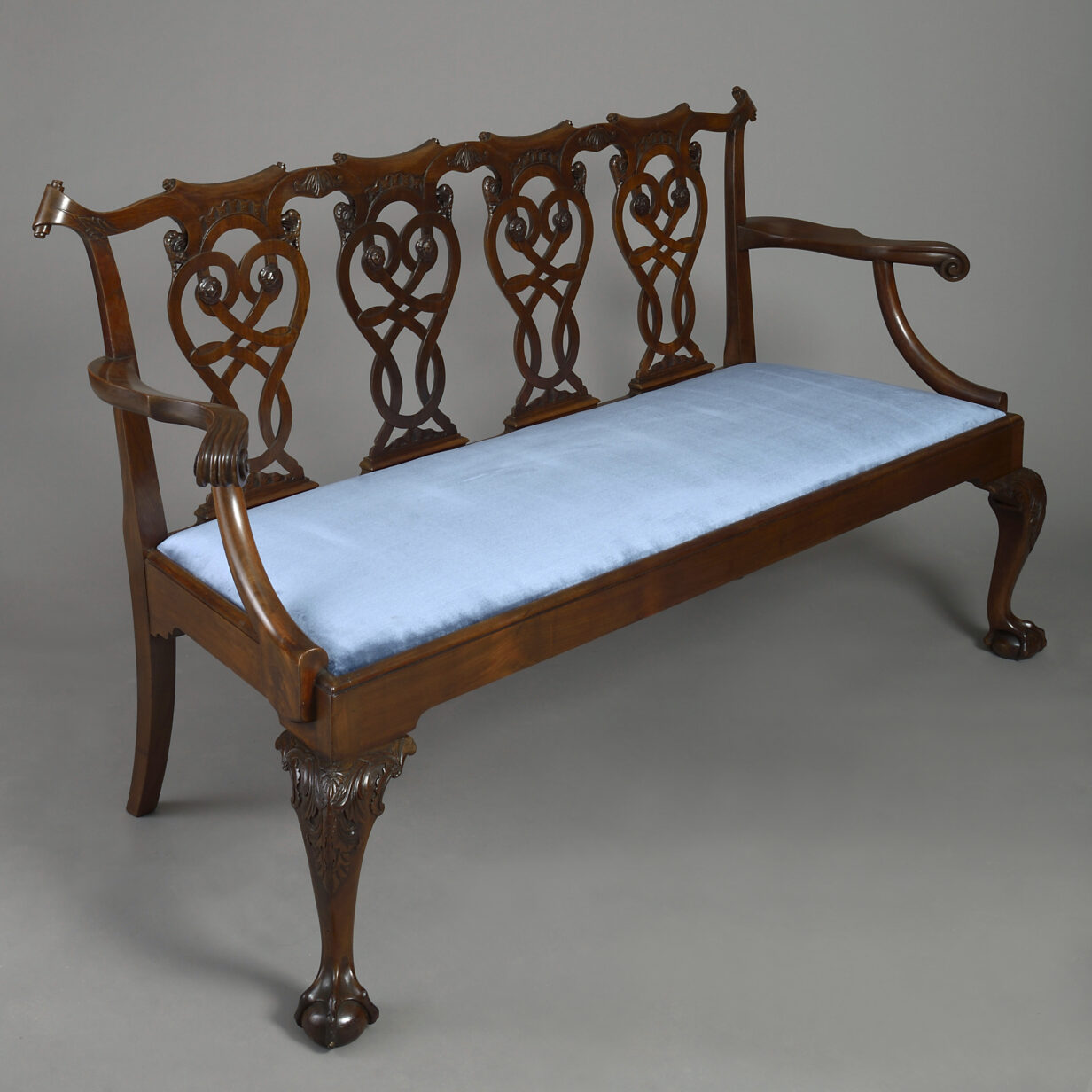 19th century george iii style mahogany settee
