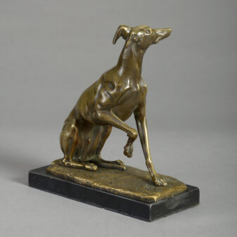 19th century bronze greyhound