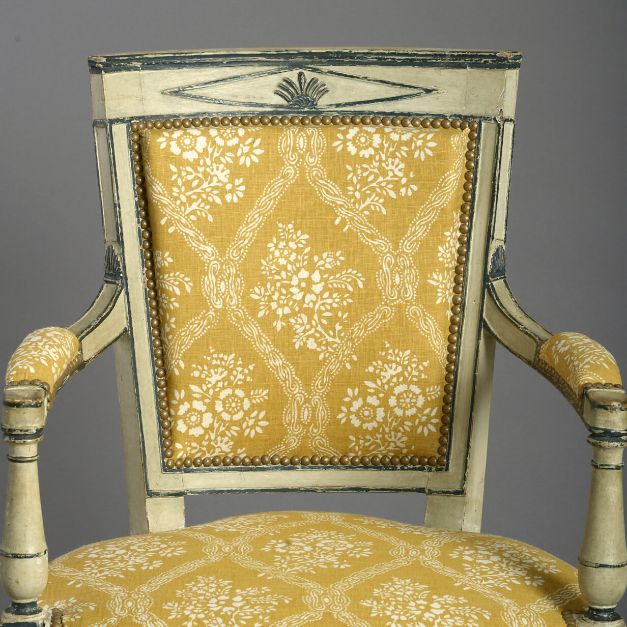 19th century directoire style painted fauteuil armchair