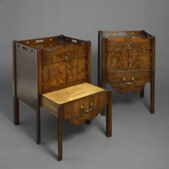 Pair of 18th century george iii period mahogany bedside cabinets