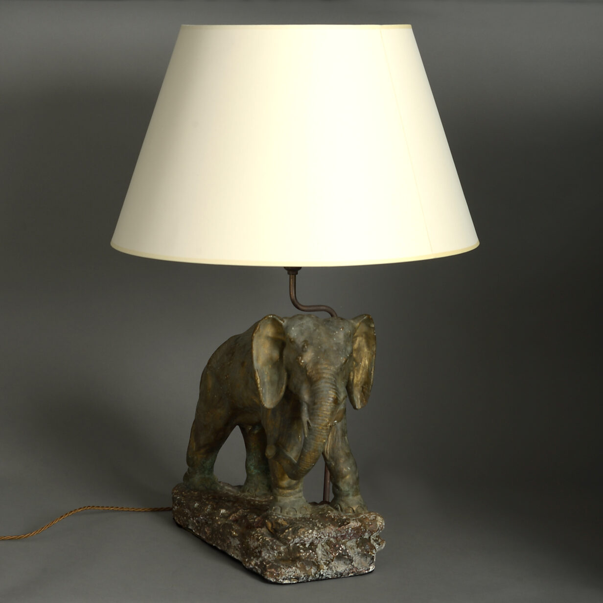 Mid-20th century elephant lamp