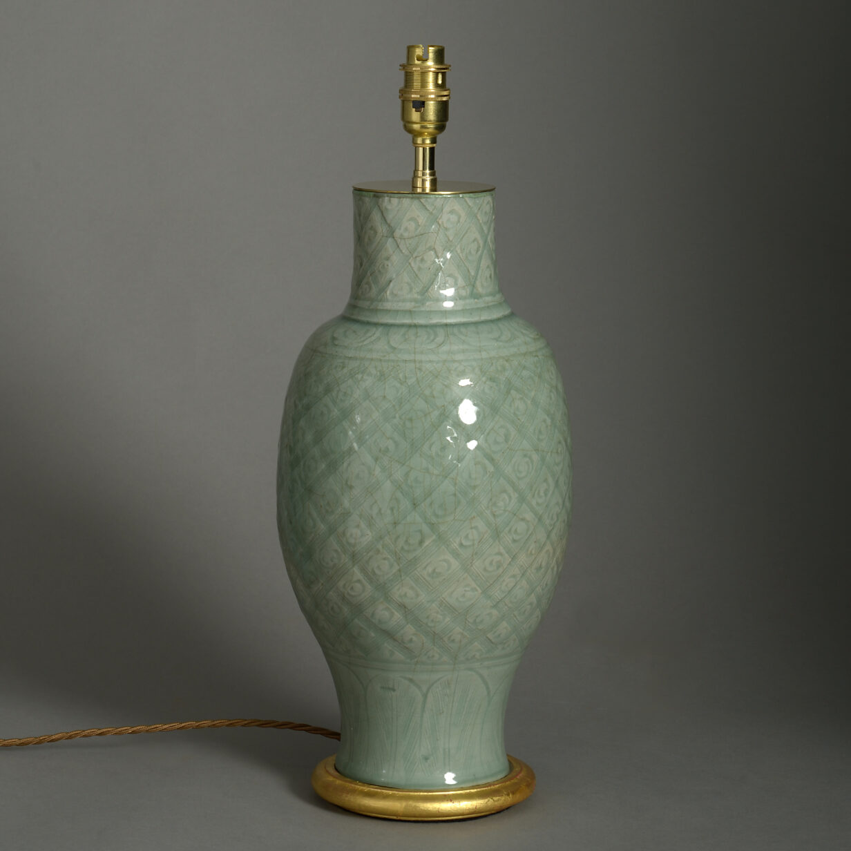 Ming celadon vase lamp