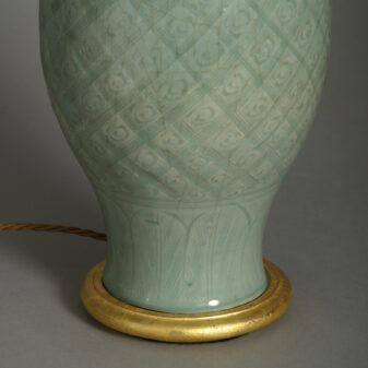 Ming celadon vase lamp