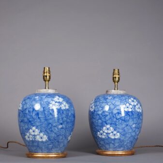 Pair of antique porcelain vases