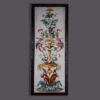 19th century framed floral painted panel