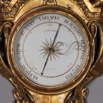 18th century louis xvi period giltwood barometer