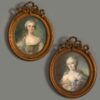 A pair of portraits of Louise Henriette de Bourbon (1726 – 1759) and Françoise Marie de Bourbon, (1677-1749)