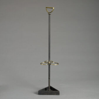 Brass and iron umbrella stand