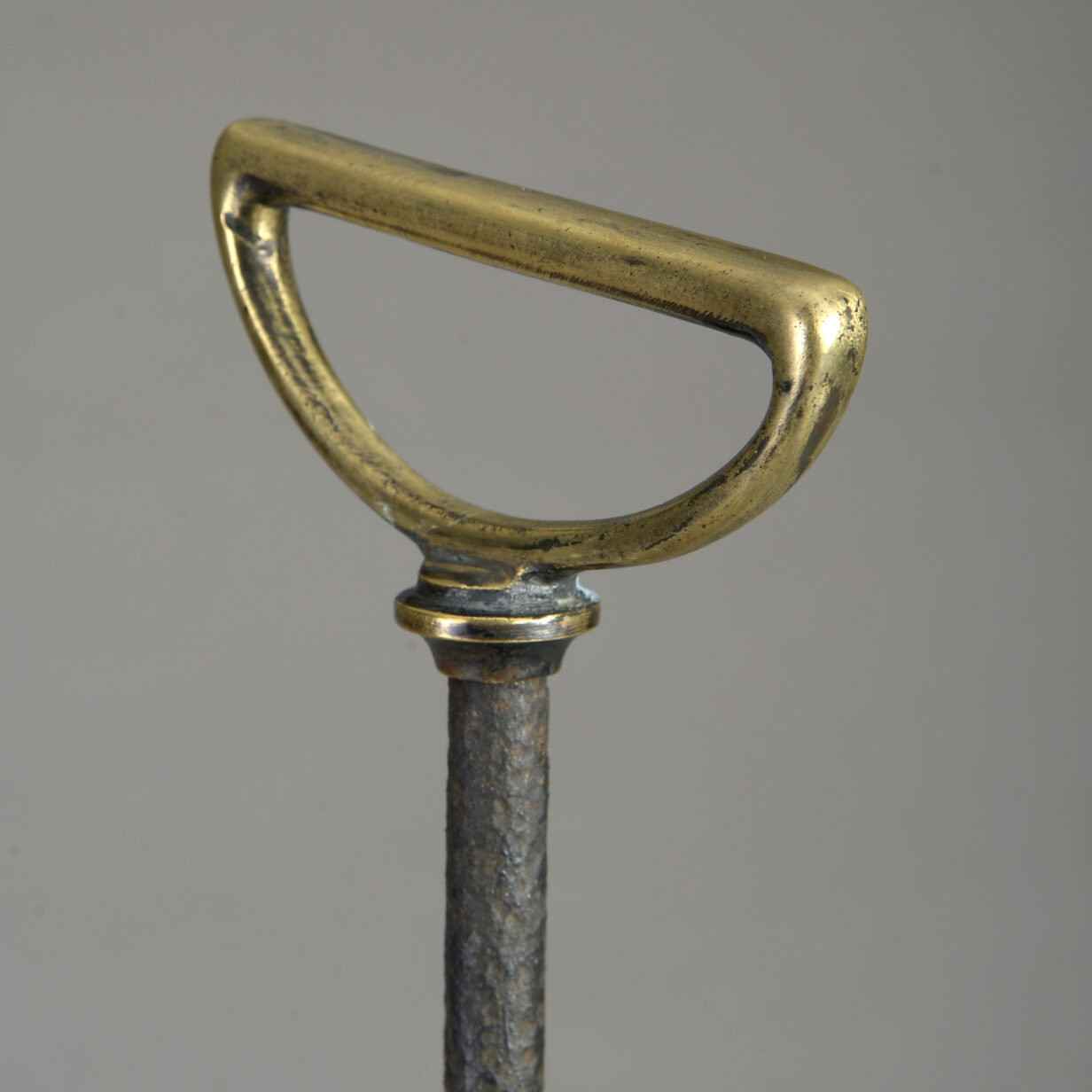 Early 20th century brass and iron stick stand