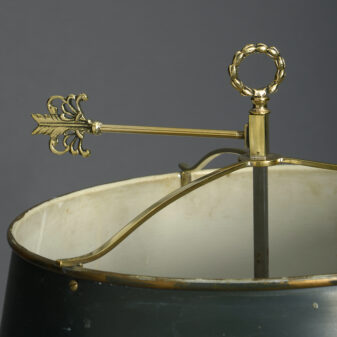 19th century brass and tole bouillotte lamp