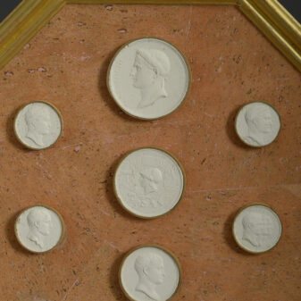 Pair of framed groups of plaster intaglios