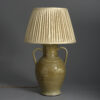 Sage Green Pottery Vase Lamp
