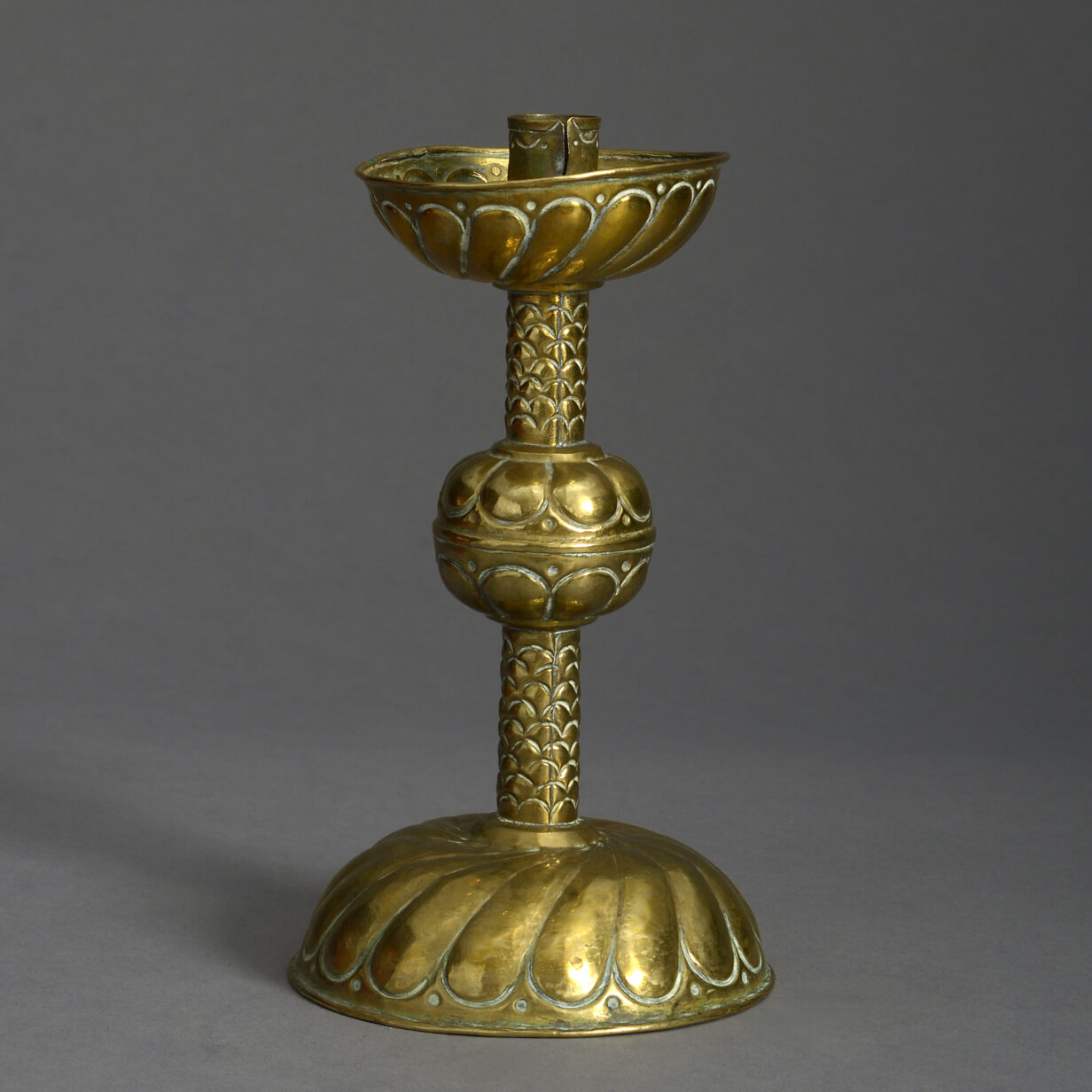 17th century brass candlestick