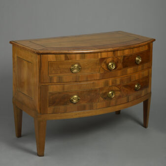 North italian bow front commode