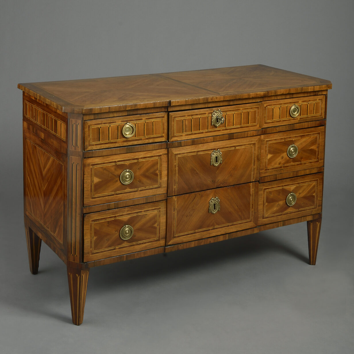 Late 18th century neo-classical parquetry commode
