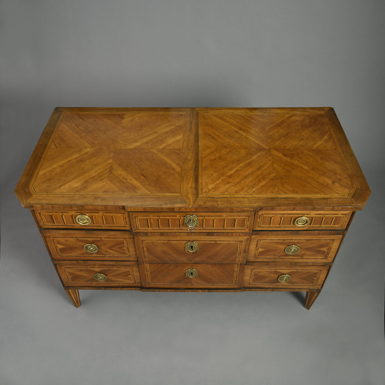 Late 18th century neo-classical parquetry commode