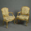 Close pair of louis xv armchairs