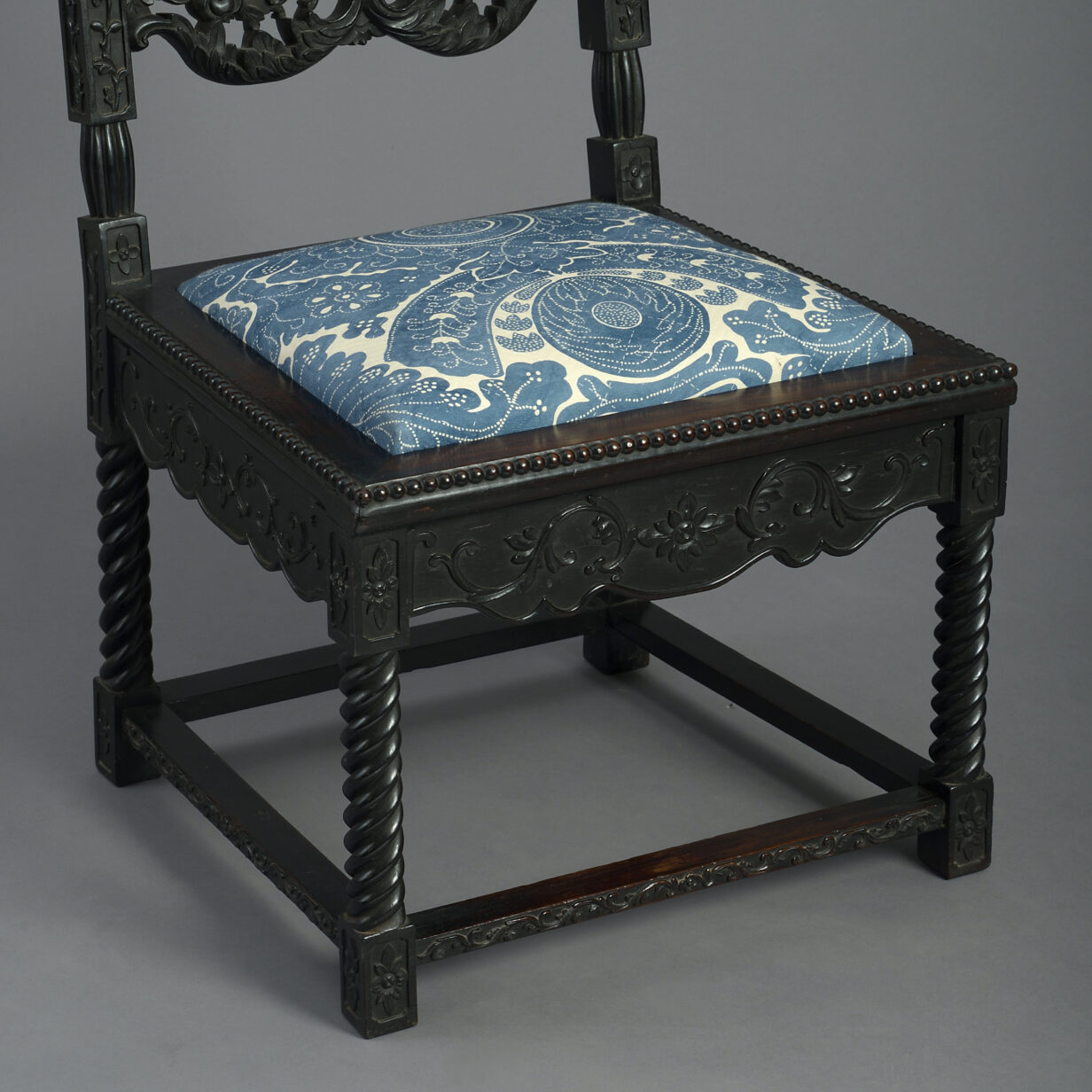 Anglo-indian high back chair
