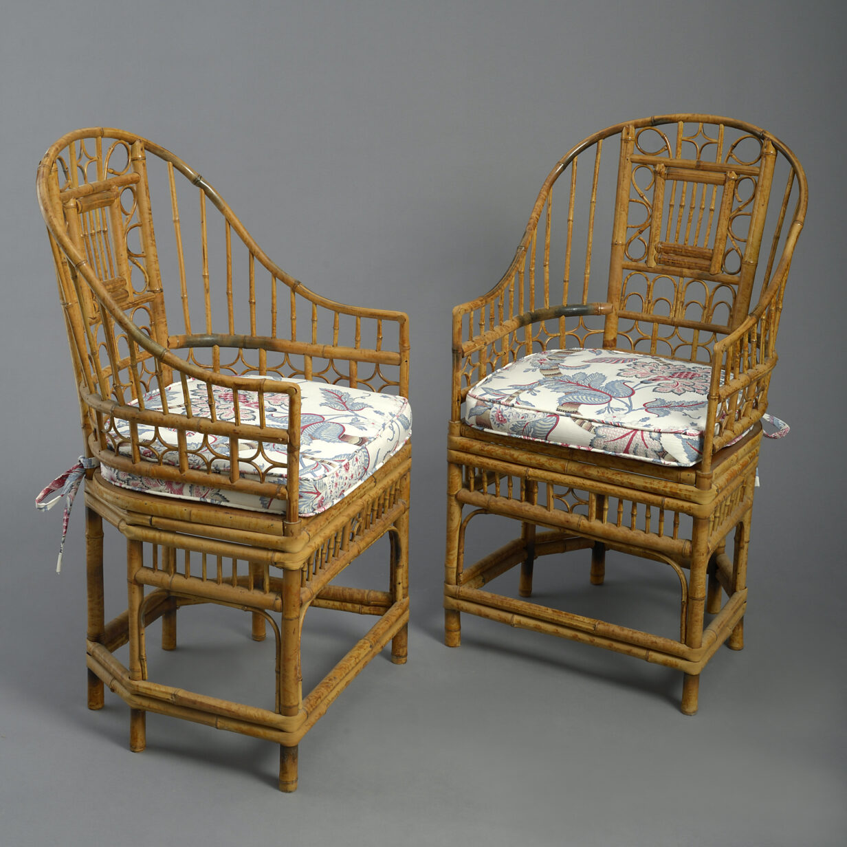 Four Bamboo Armchairs