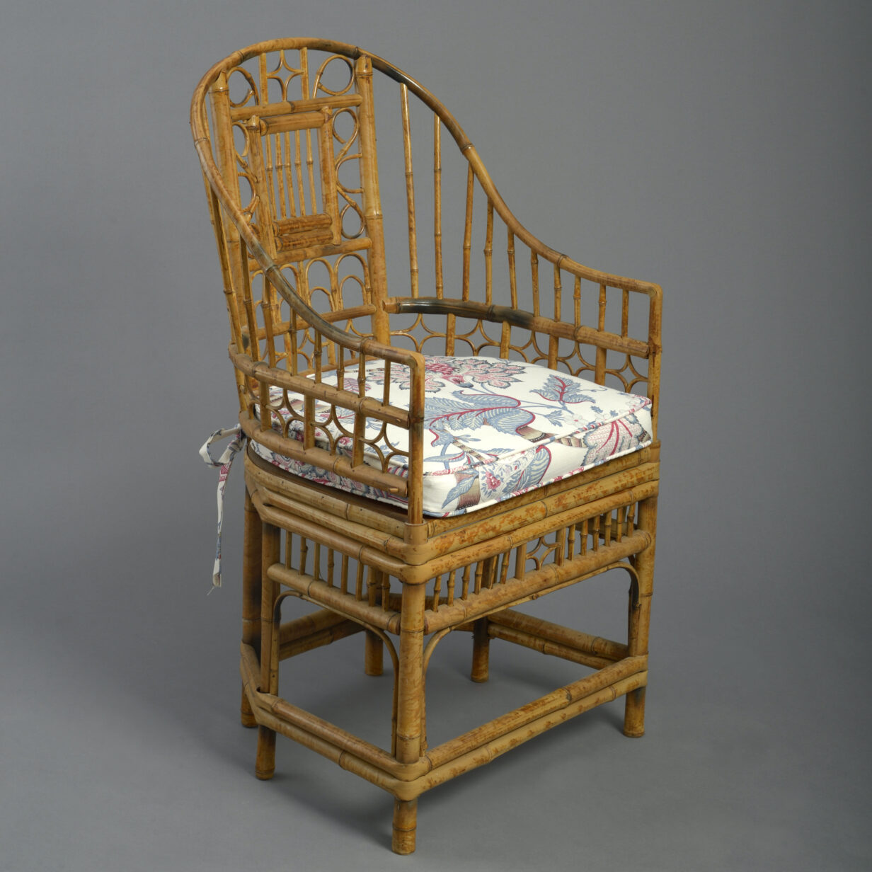 20th century chinese export bamboo armchair