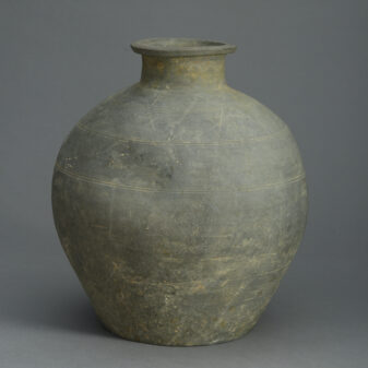 Chinese warring states period grey pottery jar