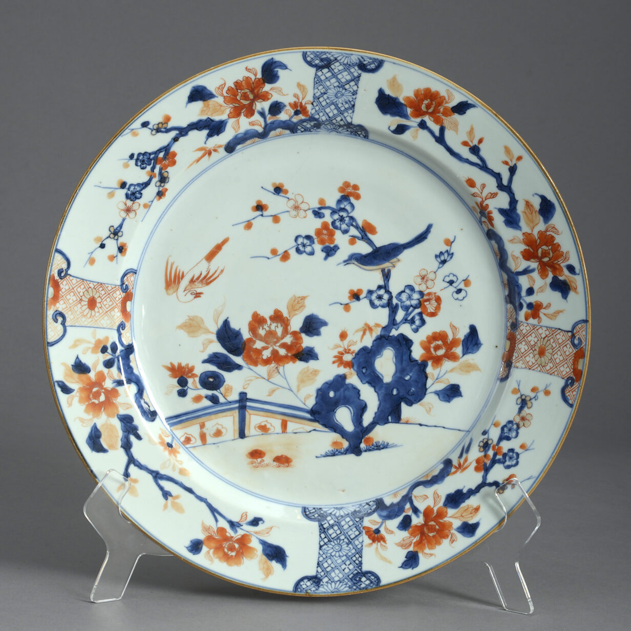 Mid-18th century chinese imari porcelain charger